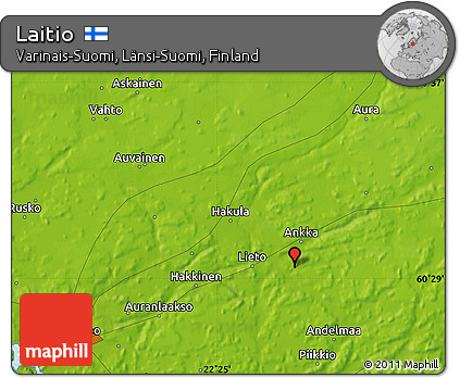 Physical Map of Laitio