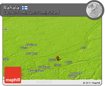 Physical Panoramic Map of Rähälä