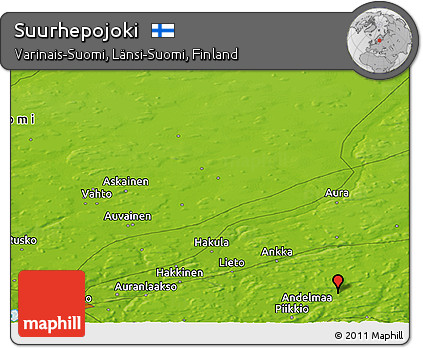 Physical Panoramic Map of Suurhepojoki