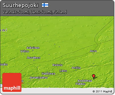 Physical Panoramic Map of Suurhepojoki