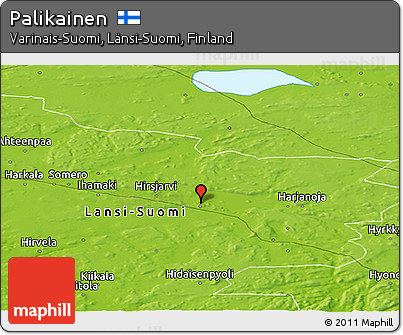 Physical Panoramic Map of Palikainen