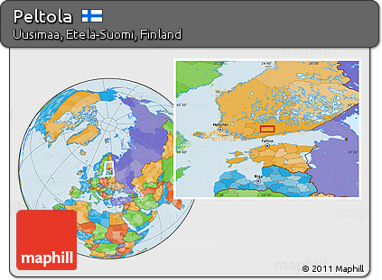 Political Location Map of Peltola