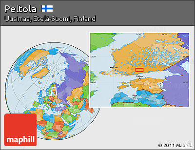 Political Location Map of Peltola