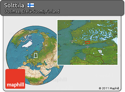 Satellite Location Map of Solttila