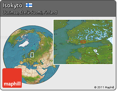 Satellite Location Map of Isokytö