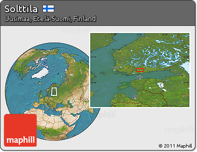 Satellite Location Map of Solttila