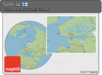 Savanna Style Location Map of Solttila