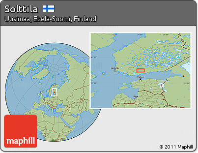 Savanna Style Location Map of Solttila