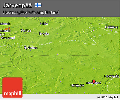 Physical Panoramic Map of Järvenpää
