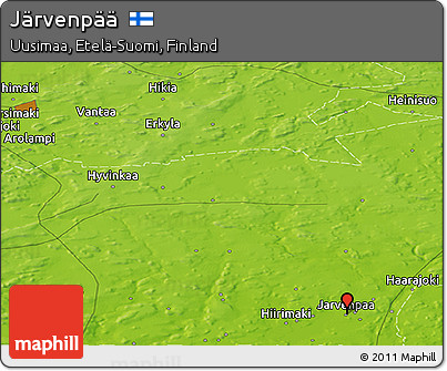 Physical Panoramic Map of Järvenpää