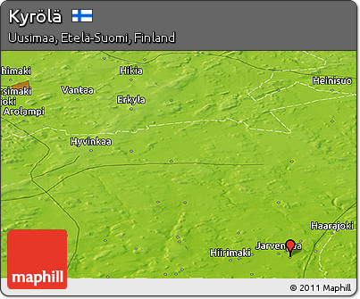 Physical Panoramic Map of Kyrölä