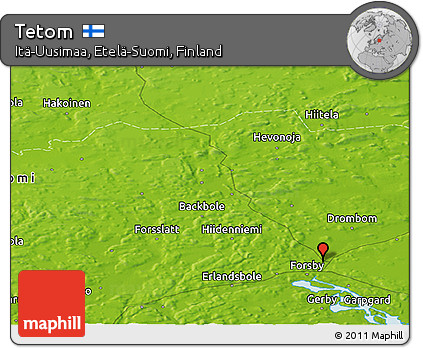 Physical Panoramic Map of Tetom