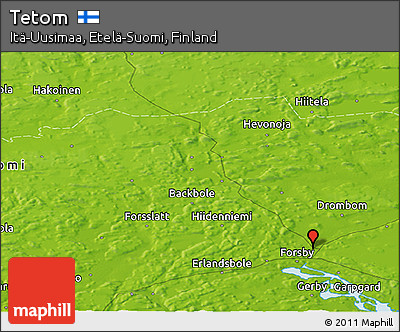Physical Panoramic Map of Tetom