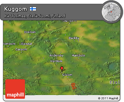 Satellite 3D Map of Kuggom