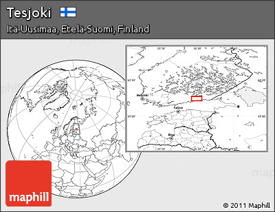 Blank Location Map of Tesjoki