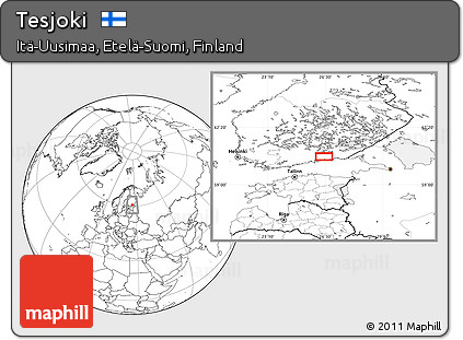Blank Location Map of Tesjoki