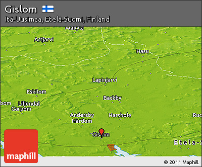 Physical Panoramic Map of Gislom
