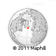 Outline Map of the Area around 60° 37' 44" N, 26° 16' 29" W, rectangular outline