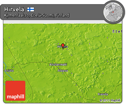 Physical 3D Map of Hirvelä