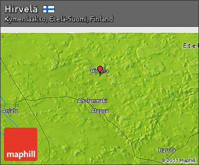 Physical 3D Map of Hirvelä