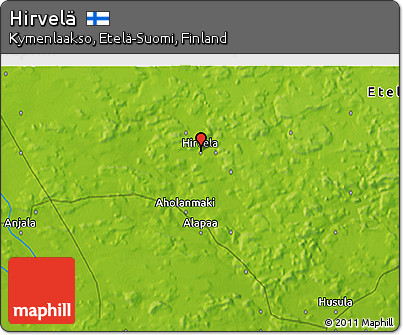 Physical 3D Map of Hirvelä