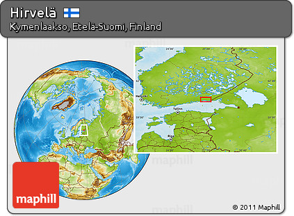 Physical Location Map of Hirvelä