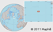 Gray Location Map of the area around 60° 37' 44" N, 27° 58' 30" W