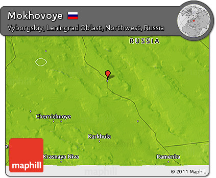 Physical 3D Map of Mokhovoye