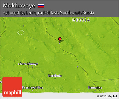 Physical 3D Map of Mokhovoye