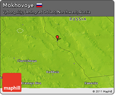 Physical 3D Map of Mokhovoye