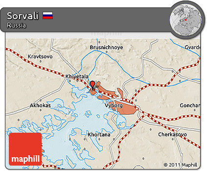 Shaded Relief 3D Map of Sorvali