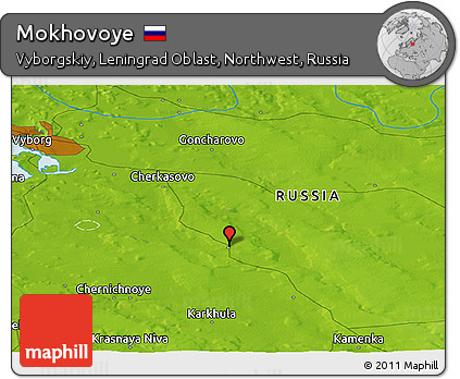 Physical Panoramic Map of Mokhovoye