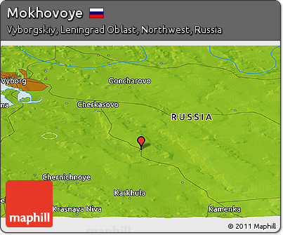 Physical Panoramic Map of Mokhovoye