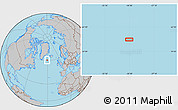 Gray Location Map of the area around 60° 37' 44" N, 30° 31' 29" W