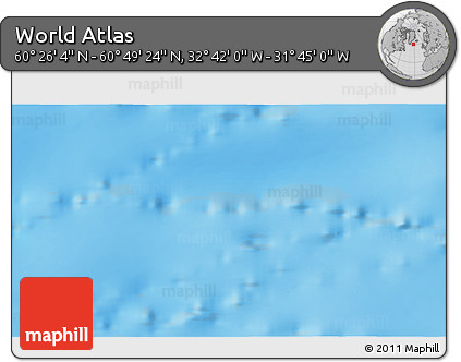 Physical 3D Map of the Area around 60° 37' 44" N, 32° 13' 30" W