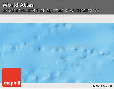 Physical 3D Map of the Area around 60° 37' 44" N, 32° 13' 30" W
