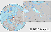 Gray Location Map of the area around 60° 37' 44" N, 36° 37' 30" E