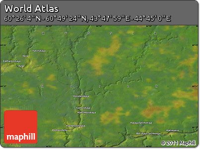 Satellite Map of the Area around 60° 37' 44" N, 44° 16' 29" E