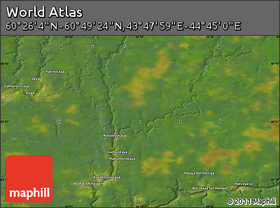 Satellite Map of the Area around 60° 37' 44" N, 44° 16' 29" E