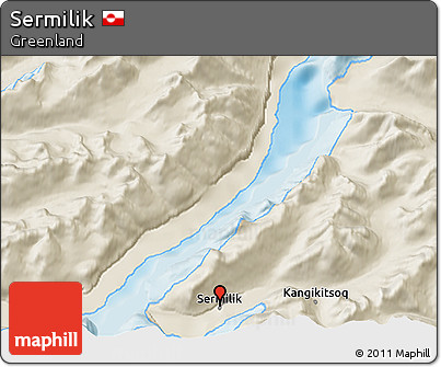 Shaded Relief 3D Map of Sermilik