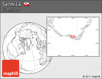 Blank Location Map of Sermilik