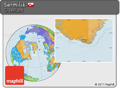 Political Location Map of Sermilik