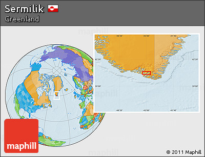 Political Location Map of Sermilik