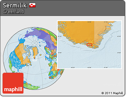 Political Location Map of Sermilik