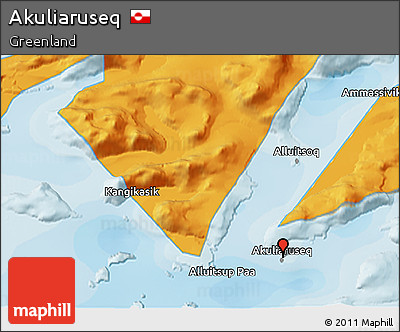 Political 3D Map of Akuliaruseq