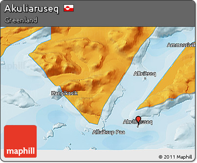 Political 3D Map of Akuliaruseq