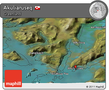 Satellite 3D Map of Akuliaruseq