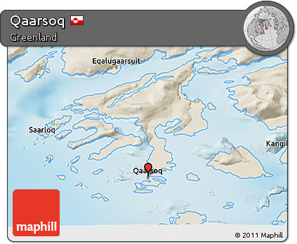Shaded Relief 3D Map of Qaarsoq