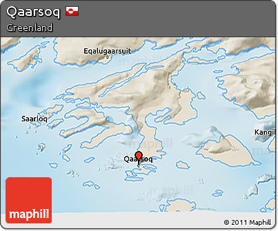 Shaded Relief 3D Map of Qaarsoq