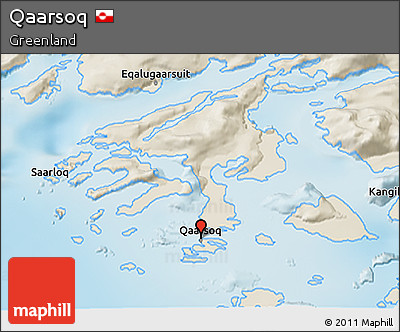 Shaded Relief 3D Map of Qaarsoq